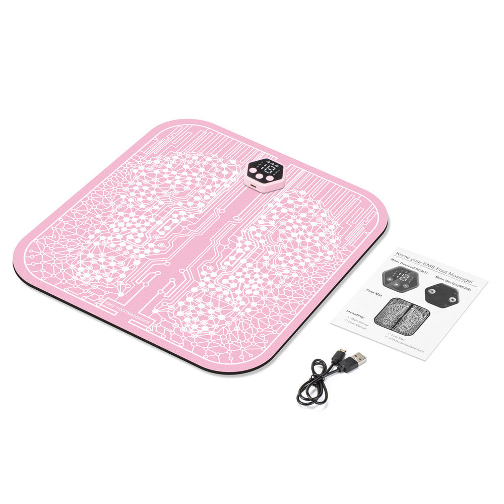 Pink/Black EMS Foot Massaging Pad